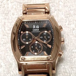 Swiss Chronograph Analog Copper/Black Wristwatch, CoverWorld Model CO91